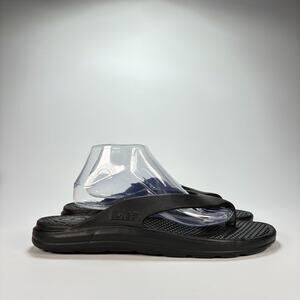 Totes Everywear Black Lightweight Comfort Slip On Flip Flop Sandals Mens Size 12